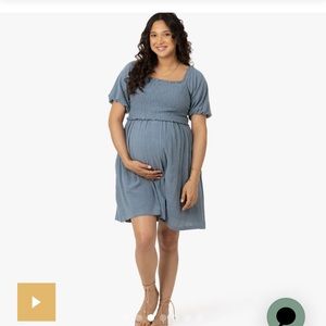 Kindred Bravely “Madeline” nursing dress in blue- size medium